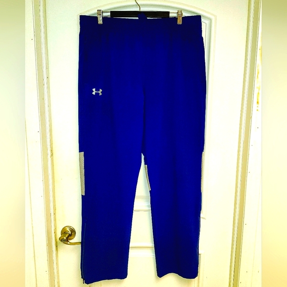 UNDER ARMOUR HEAT GEAR ATHLETIC WARM-UP LIGHTWEIGHT PANTS VENTED KNEES SIZE XL - Picture 1 of 7